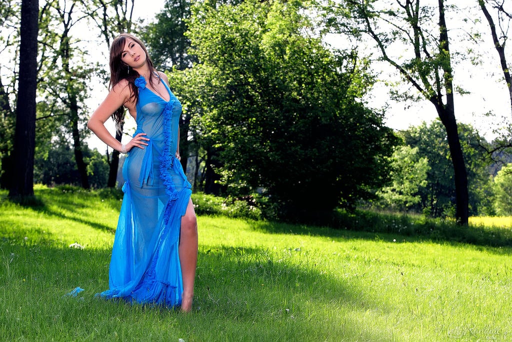 Conny gets naked in Fields Of Gold