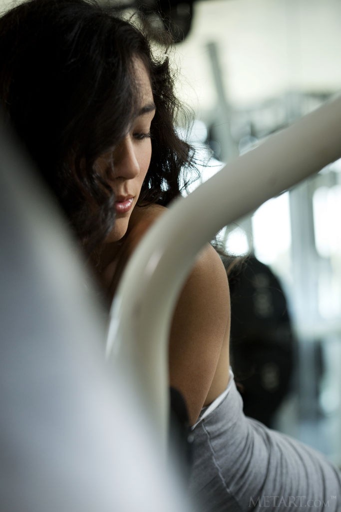 Crystal Wings - Working out makes her so horny she gets naked