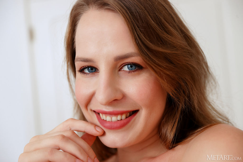 Sveltelana In Sheer Black Lace Cupping Her Lovely Breasts Enticingly - Met Art
