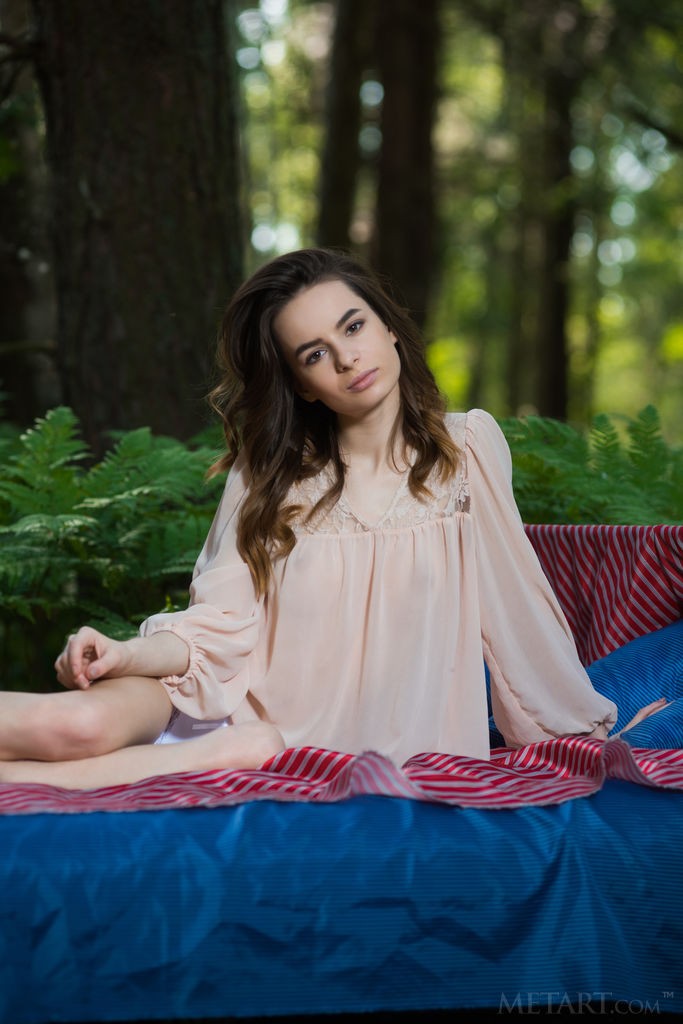 Debora A - Forest loving hottie takes her panties off in the forest