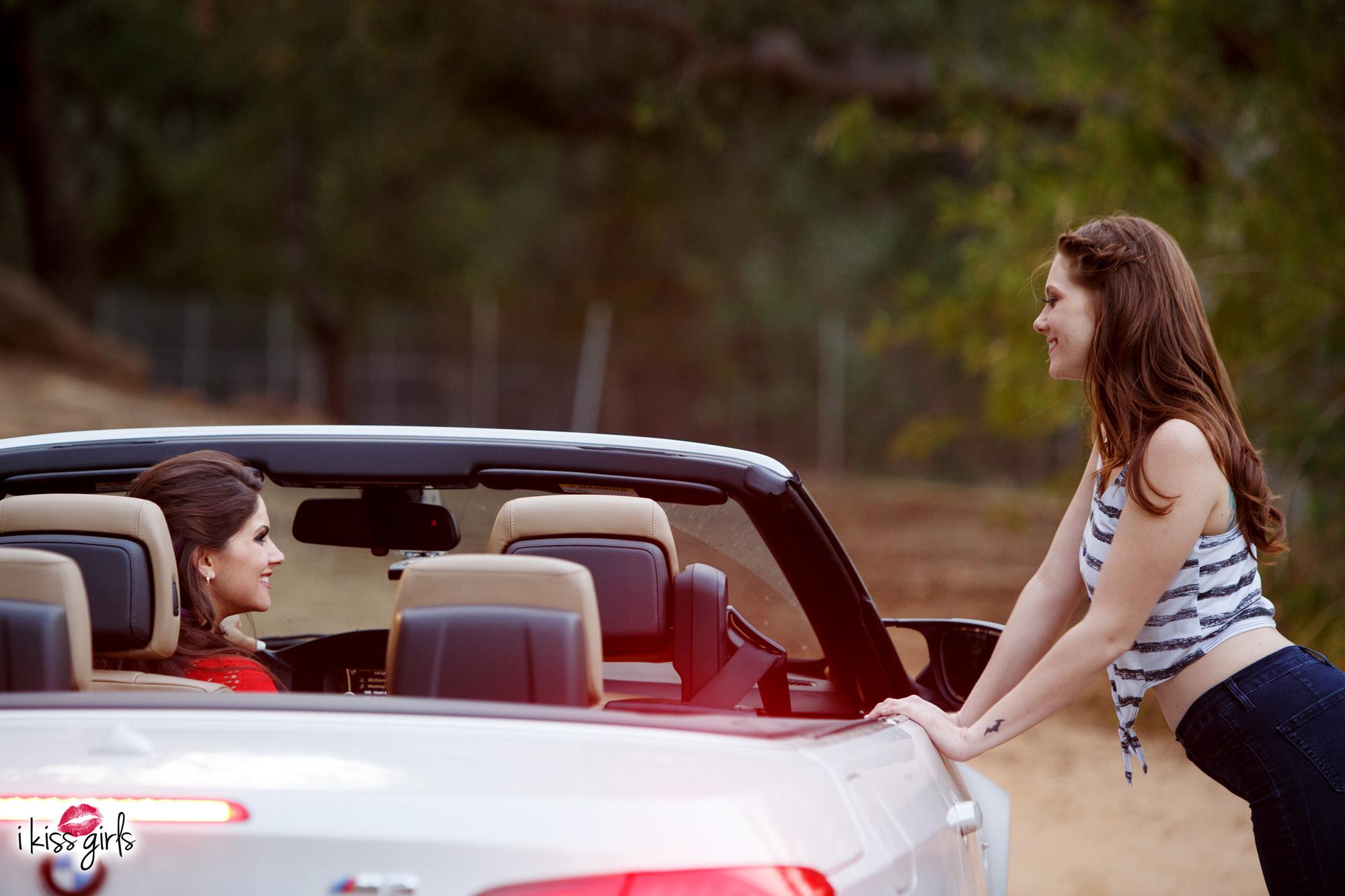 Shae Snow helping Aspen Rae with her car trouble