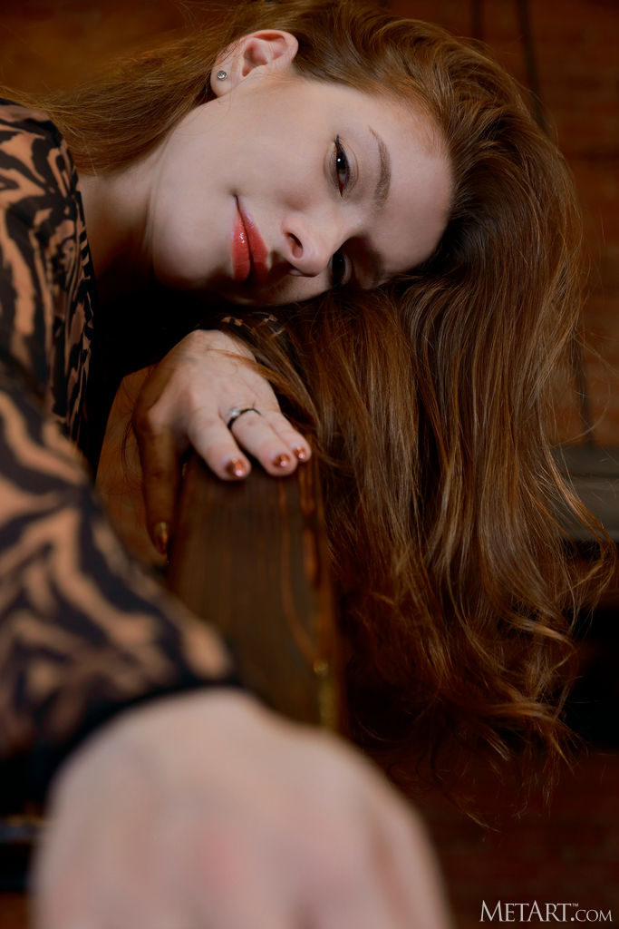Sata Jones Russian Brunette Lifts Her Shirt For A First Look At Her Lovely Breasts - Met Art
