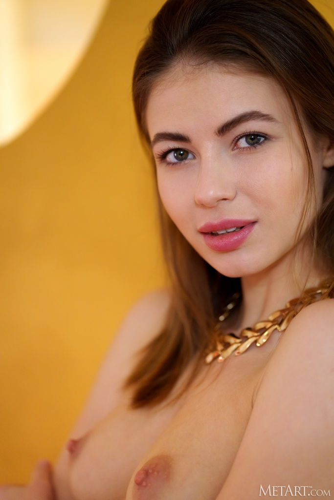 Hilary C Caresses Her Lovely Breasts And Spreads Her Long Legs To Expose Her Lush-lipped Pussy - Met Art